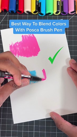 How to Blend Colors with a Posca Brush Pen