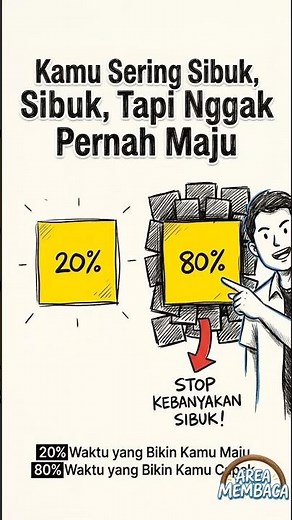 Cara Kerja 80/20 – Fokus 20% Waktu, Bukan 100% Sibuk #pareto #prinsip8020 #produktivitas