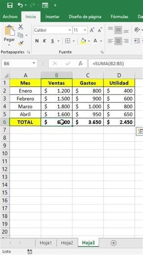 Suma en Excel como un DIOS (en segundos) #excel #shorts