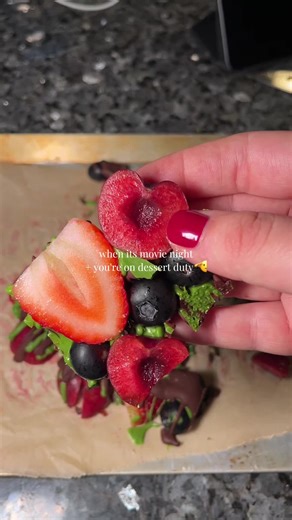 Chocolate Matcha Fruit Bark recipe: - wash any fruit your heart desires - lay it on some parchment paper - melt white chocolate mix in matcha powder - pour over fruit - melt chocolate pour over - add sea salt if you feelin fancy - stick in freezer til at least the chocolate hardens (but I like when the fruit gets a little frozen too) (i measured with my heart, sorry) #dessertideas #chocolatefruit #sweettreat #healthydessert #chocolatecoveredfruit