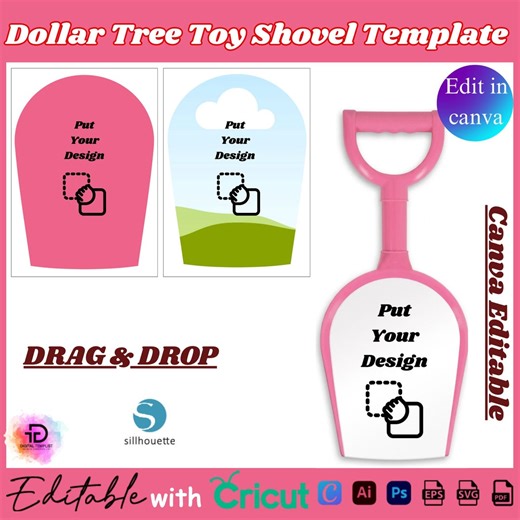 Dollar Tree Toy Shovel Template, Dollar Tree Toy Shovel Label, Toy Shovel Tag, Printable Tree Toy, Tree Toy Sublimation. DIY Easter Basket - Etsy