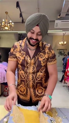 Grey & Mustard Crepe Heavy hand Embroidered & Shell Hangings Full Flair Anarkali Gown with Kiran