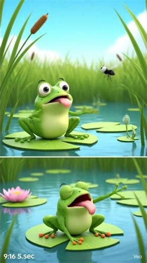 Frog Tried to Catch the Fly… But Failed 😆