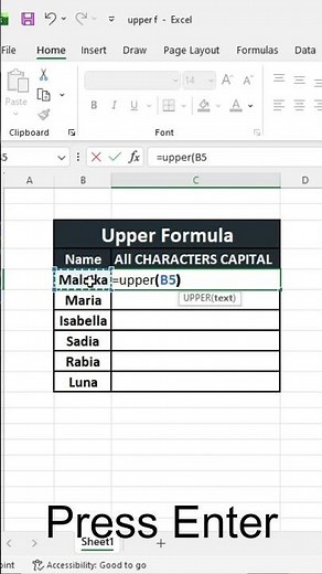 UPPER Formula in Excel | Convert Text to Uppercase