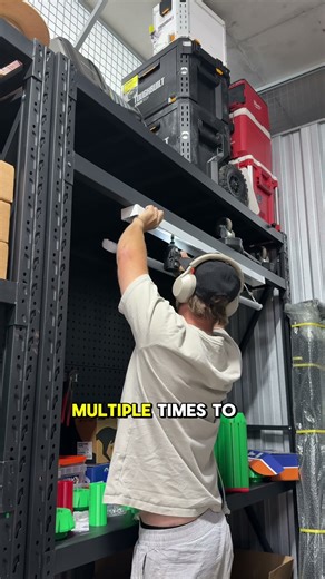 New shed shelving installation