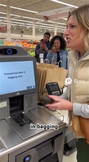 Karen vs. Self-Checkout Machine