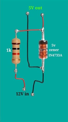 convert 12v to 5v using zener diode // #shortvideo