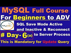 SAVE MODE ON OF PROCESS FOR UPDATE QUERY , HOW TO INACTIVE SAVE MODE IN SQL