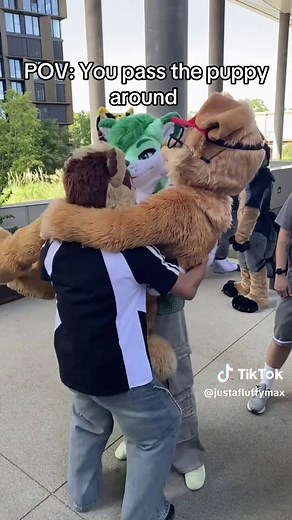 POV You Pass the Puppy Around – Fursuit Puppy Pass POV