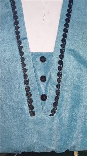 Timeless V-neck design with lace & button #dress #ytshorts #sewingtutorial #fashion #tipsntricks