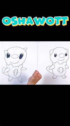 Dad & Son Draw Oshawott #5 #pokemon #oshawott #drawingvideo #dadandson