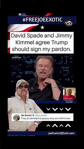David Spade and Jimmy Kimmel agree Trump should pardon Joe Exotic the Tiger King #trump #pardon