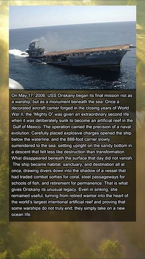 THE FINAL SINKING OF THE ORISKANY