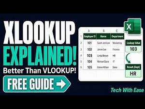 How to Use XLOOKUP in Excel for Beginners (Better Than VLOOKUP!)