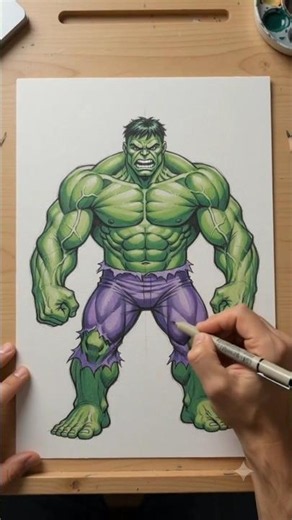 How to Draw Hulk Step by Step | Easy Hulk Drawing Tutorial for Kids & Beginners