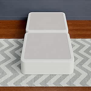 Mattress Solution, 8-Inch Sturdy Box Spring for Mattress Support-Durable and Fully Assembled, Natural Wood Foundation for Twin XL, White