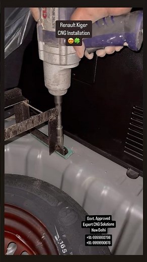 Renault Kiger CNG Installation 😍🍀🔥