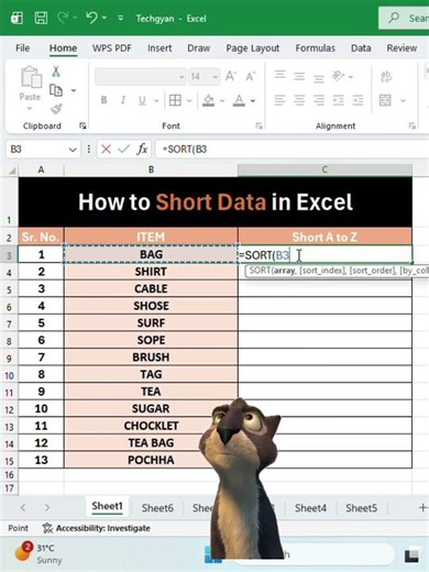 Master the SORT Function in Excel 📊