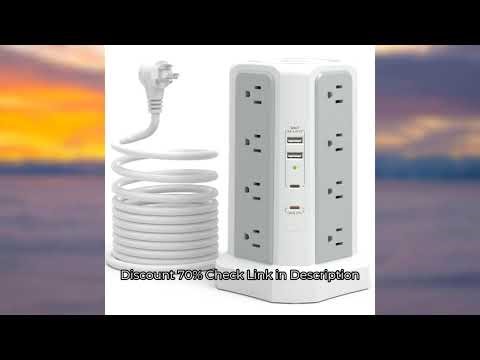 US 4-layer 3m extension tower plug-in board with PD fast charging, suitable for office, home, school