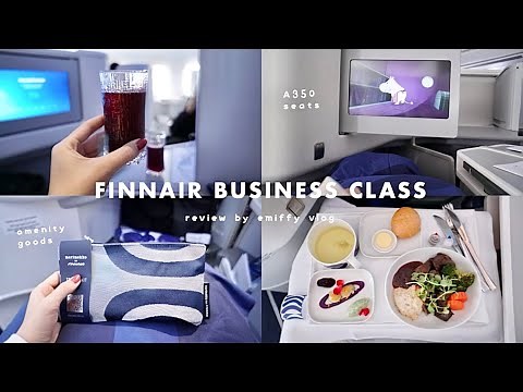 フィンエアービジネスクラス搭乗記｜A350✈︎ マリメッアメニティー､座席､機内食レポート｜Finnair business class