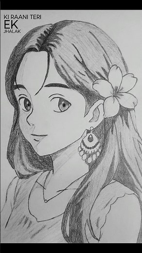 Aesthetic Girl Sketch | Beautiful Portrait Drawing | Pencil Art Reel