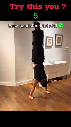 Easy Wall 🧱 Handstand Tutorial Movement [step by step] #sports #fitness #trending