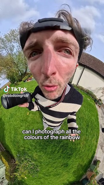 Rainbow photograph challenge. Can I take a photo of all the colours in the rainbow from what’s growing in my garden? 🌈