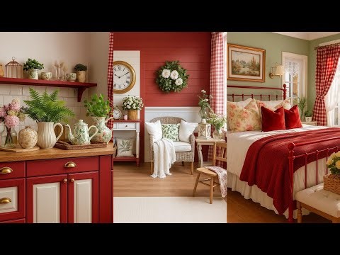 English Farmhouse Interiors | Cozy Country Home with Red Rustic Charm