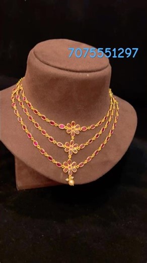 Premium ruby 3 step mala | light weight gold like | WhatsApp 7075551297
