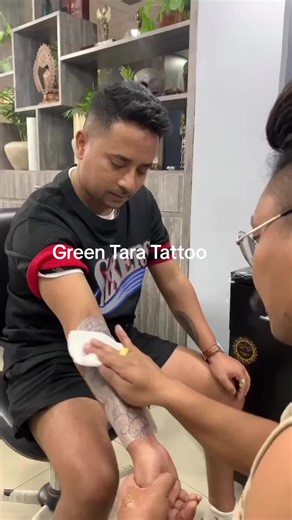 Green Tara Tattoo in Kathmandu