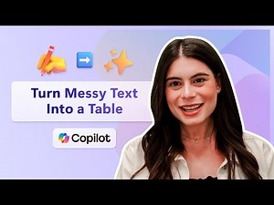 Turn messy text into a table with Copilot in Word