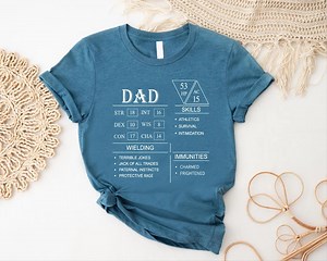 Dnd Dad Shirt, Funny Dungeon Master Tee for Gamer Dad, Critical Role Gift for Father, Tabletop RPG Shirt, Dice and Dragons Humor - Etsy