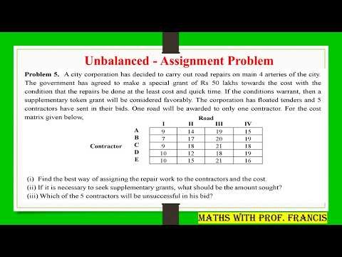 Assignment Problem 5: Explained Step-by-Step | Unbalanced AP | Hungarian Method | In Tamil