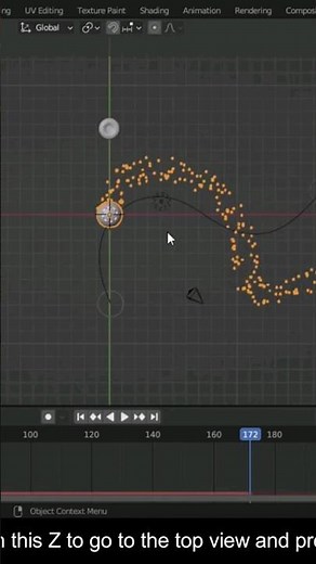Best Way to make Particles follow a curve in blender #blender #tutorial #particles