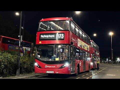 Full Route Visual. Route 173: King George’s Hospital - Beckton Bus Station | E400EV 84115 LF70 YUL
