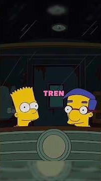 Bart turns on an Abandoned Train😱 #thesimpsons #simpsons #shortvideos #series #mexico