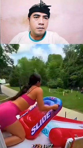 122K views · 5K reactions |  the last one on the water slide #augustR #slide #waterslide #holidayevent #wow | August R | Facebook