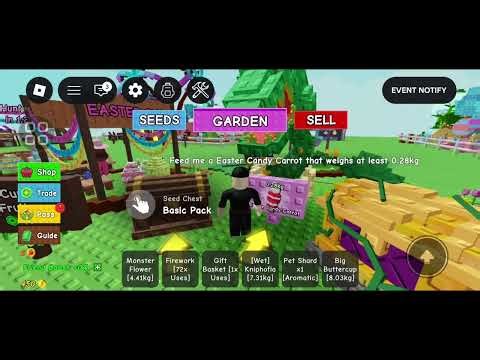 ANGRY PLANT GIVES OP SEEDS?! - How to Feed Angry Plant tutorial Grow a Garden Easter Update