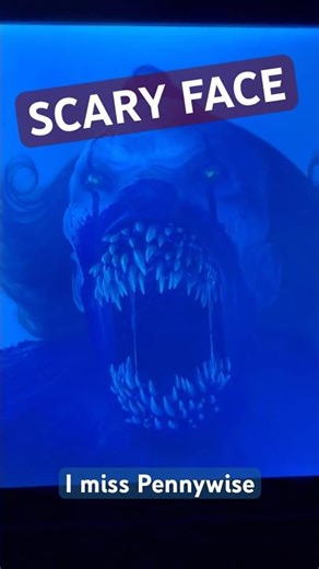 Pennywise scary face looks so cool! #welcometoderry #pennywise #horror