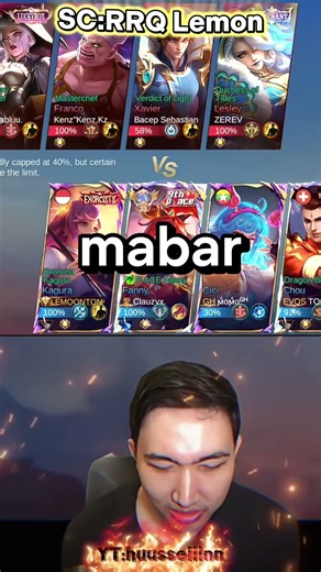 So this is the reason why Lemon rarely plays Rank Party #mobilelegends #lemon #rrq #shortvideo