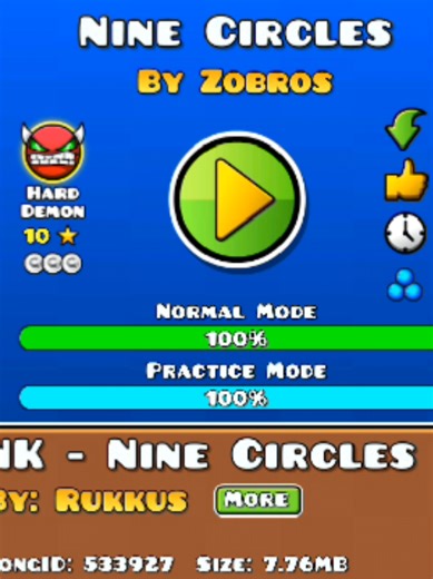 First Hard Demon Clear in Geometry Dash! 🥲