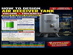 Compressed Air Receiver Tank Design Masterclass 💥 | Volume + Thickness + Real Calculations