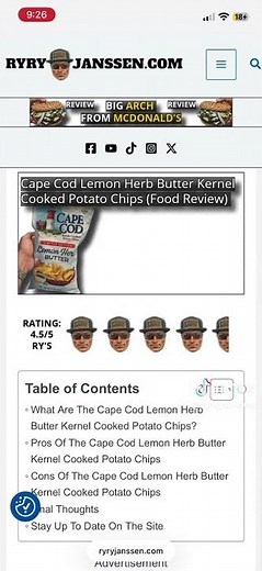 Cape Cod Lemon Herb Butter Kernel Cooked Potato Chips Food Review