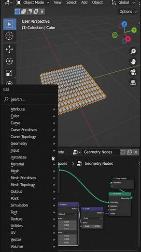 Particle Simulations In Geometry Nodes Blender 3.5 | Tutorial #shorts