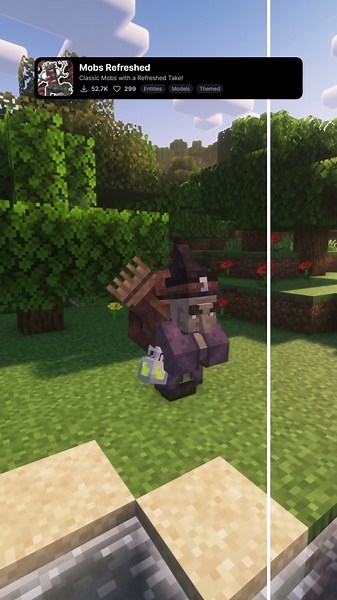 Best Minecraft Mobs Resource Pack: Mobs Refreshed #minecraft #shorts #mc