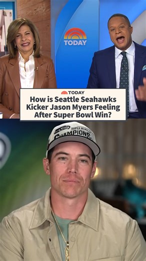 Jason Myers, kicker for the Seattle Seahawks, scored five field goals in last night's Super Bowl, playing a major role in leading the team to victory. Myers shared with Craig Melvin and Hoda Kotb how he was feeling just hours after becoming a Super Bowl Champion. | Today Show