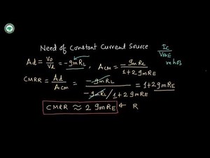 Differential Amplifier : Need of constant current source