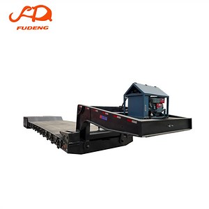 [Hot Item] 3 Axle Detachable Gooseneck Low Loader 60t70t Lowbed Semi Trailer