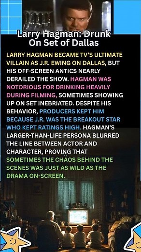 Larry Hagman Drunk On Set of Dallas #LarryHagman #ClassicTVTrivia #TVLegends