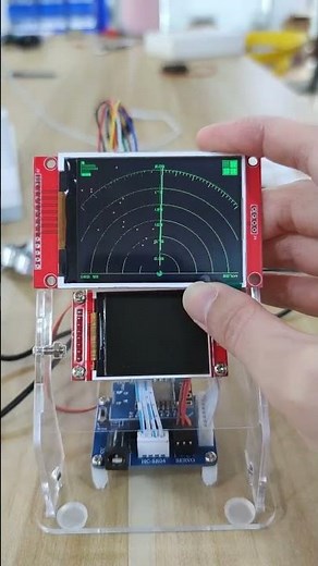 Ultrasonic Mini Radar tested on 2.8 inch lcd display #arduinoproject #radar #circuitschools